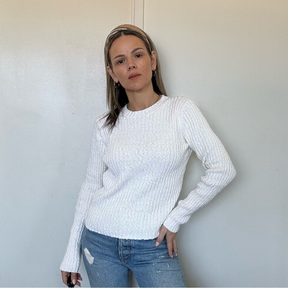 Vince Textured Rib Crew Off White - Picture 4 of 17